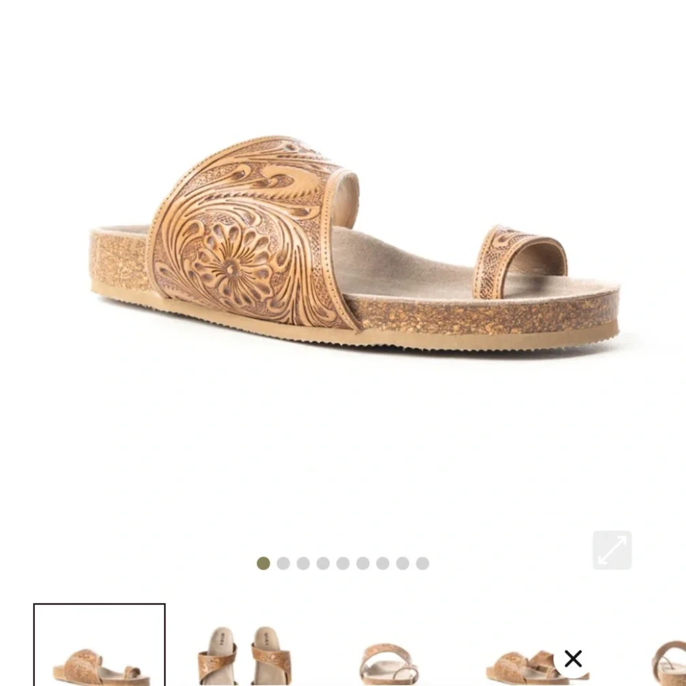 Myra Bag Tan Embossed Clogs - Picture 7 of 9